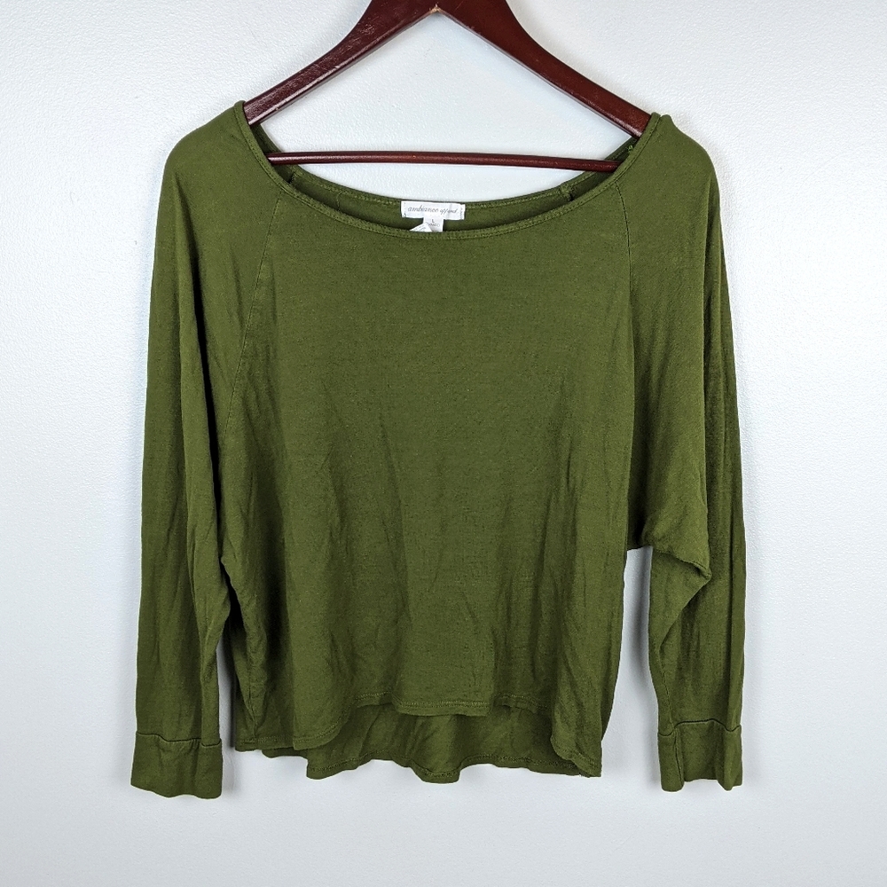 Boutique | Army Green Crop Top Size Large